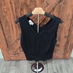 Talbots Black Fitted Sleeveless Tank Top